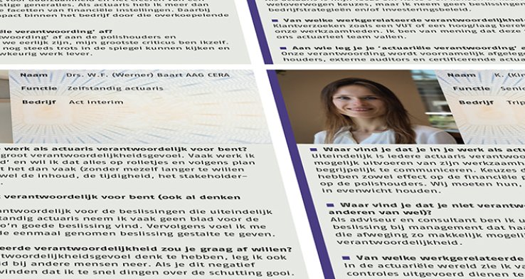 Actuarieel professionals over over verantwoordelijkheid in hun werk