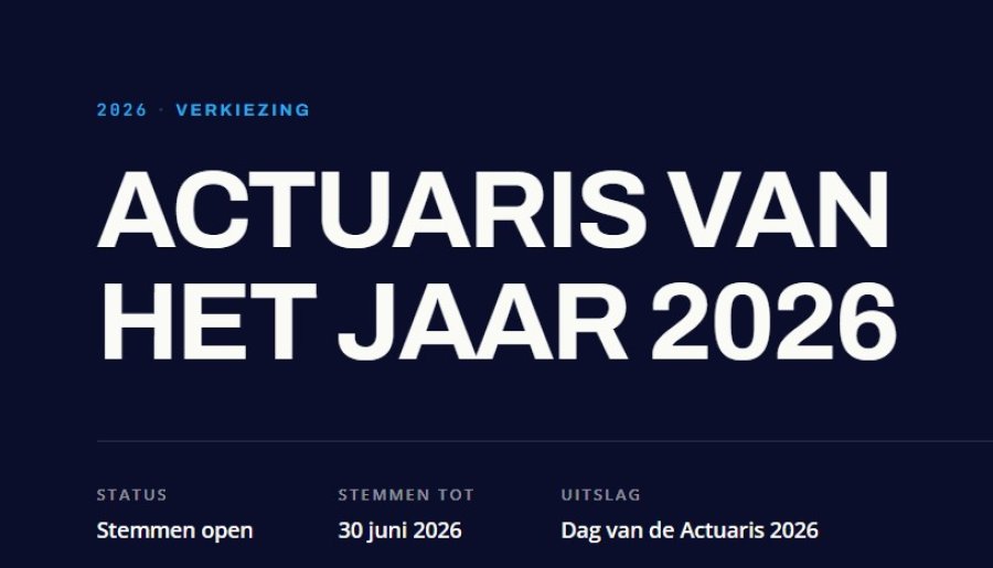De genomineerden voor Actuaris van het Jaar 2026 zijn bekend!