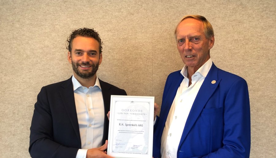 Ruud Sprenkels benoemd tot Lid van Verdienste